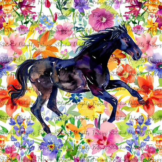 Floral Animals Horse 3