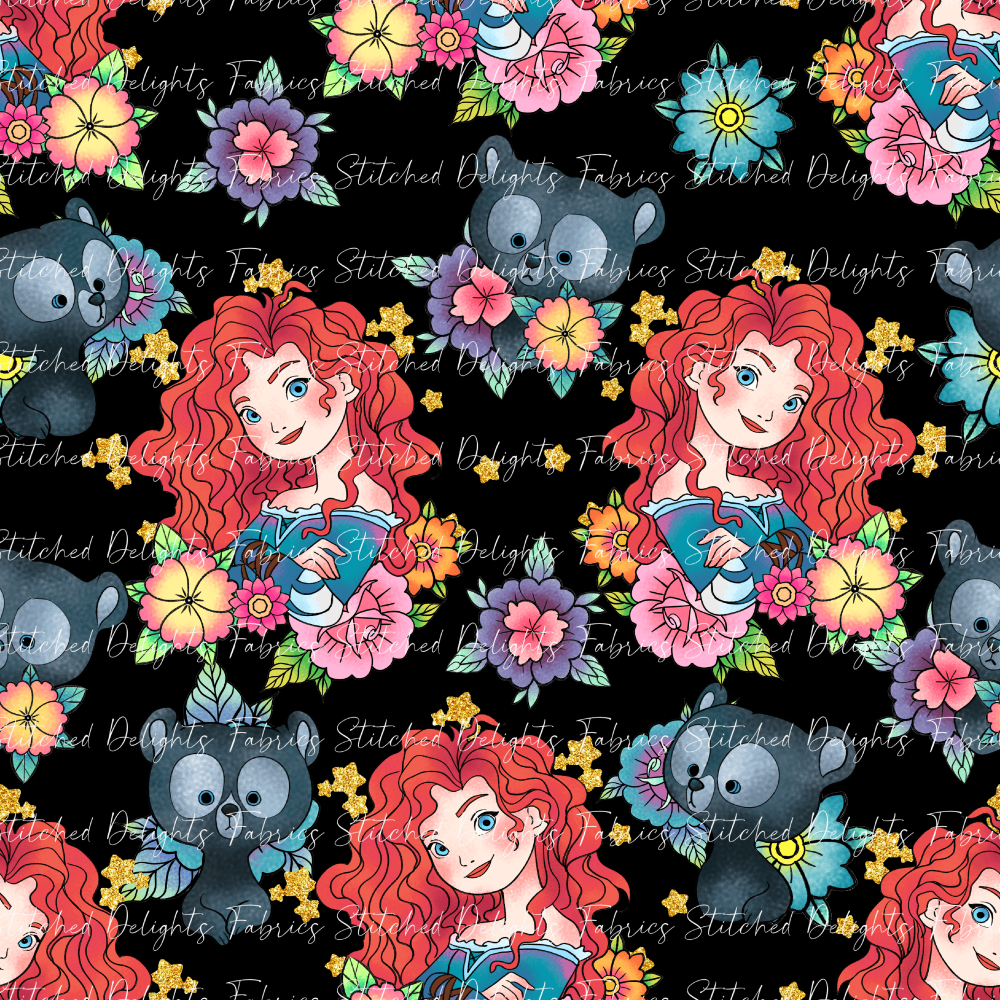 Princess Tattoos Merida Clear Vinyl