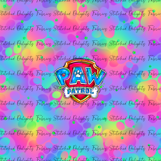 Mighty Pups Rainbow Logo Panel