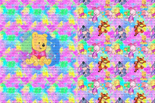 Rainbow Friends Bear Blanket Panels