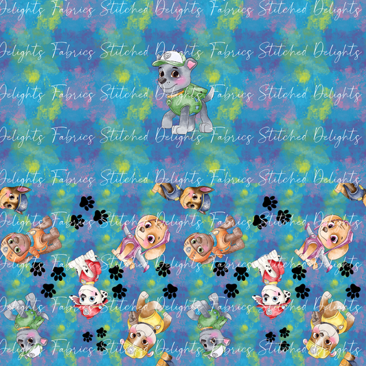 Watercolour Paw Patrol Rocky Blue Undie Panel