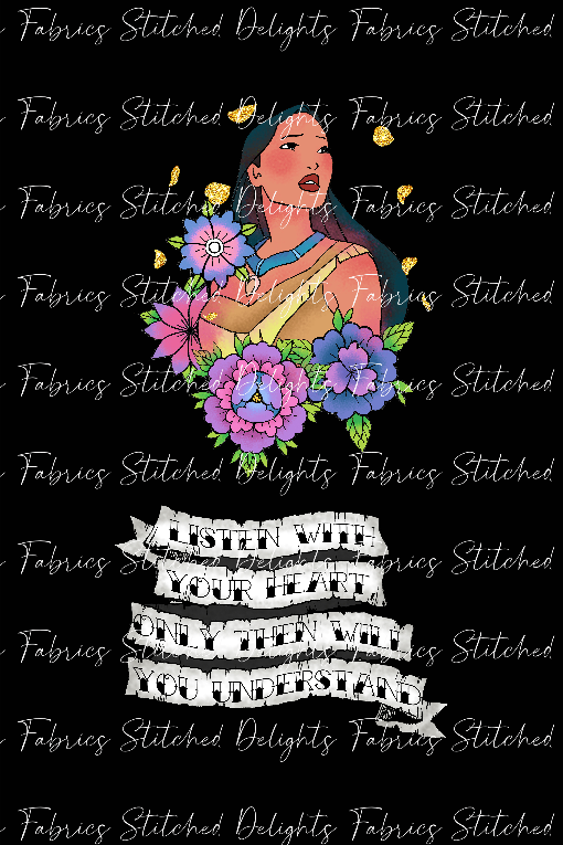 Princess Tattoos Pocahontas Blanket Panels