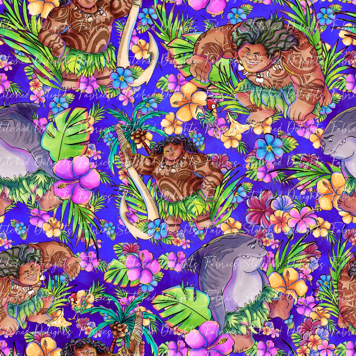 Moana 2 Deep Sea Maui Floral