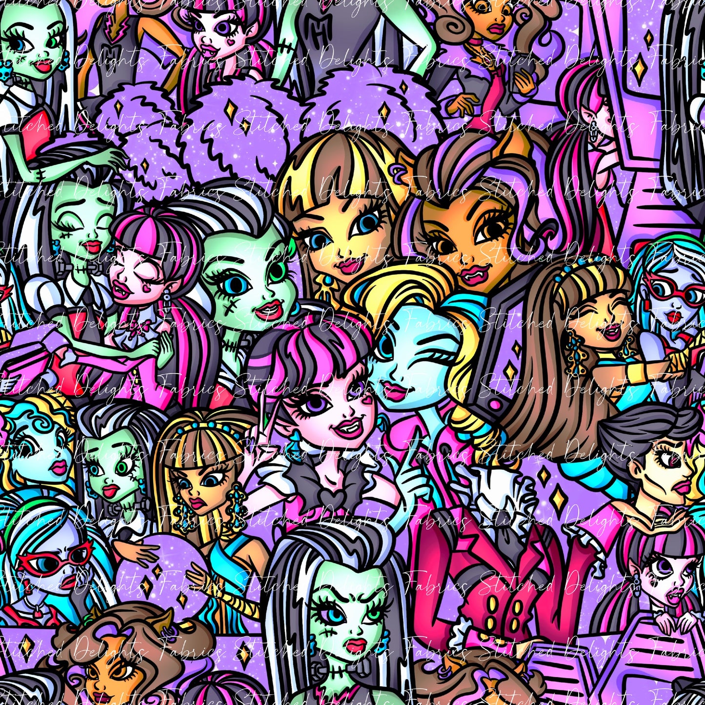 Monster High Stacked Purple Shimmer