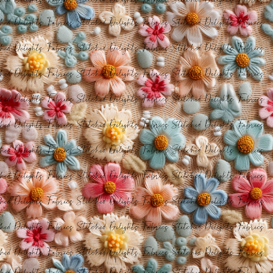 Floral Stacked Embroidery