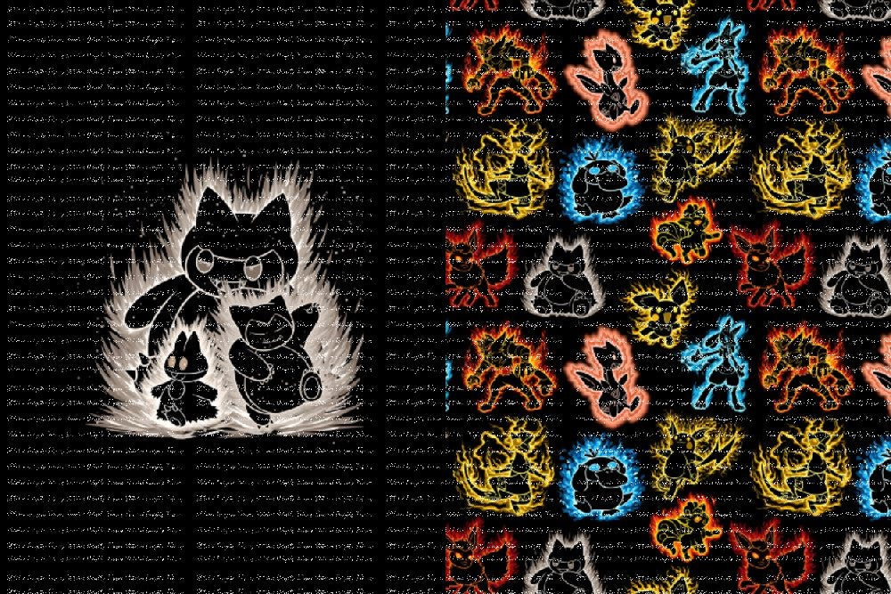 Poke Silhouettes Snorlax Evolutions Blanket Panels