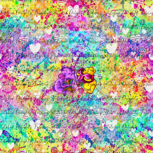 Love & Friends Group Hug Bright Rainbow Panel