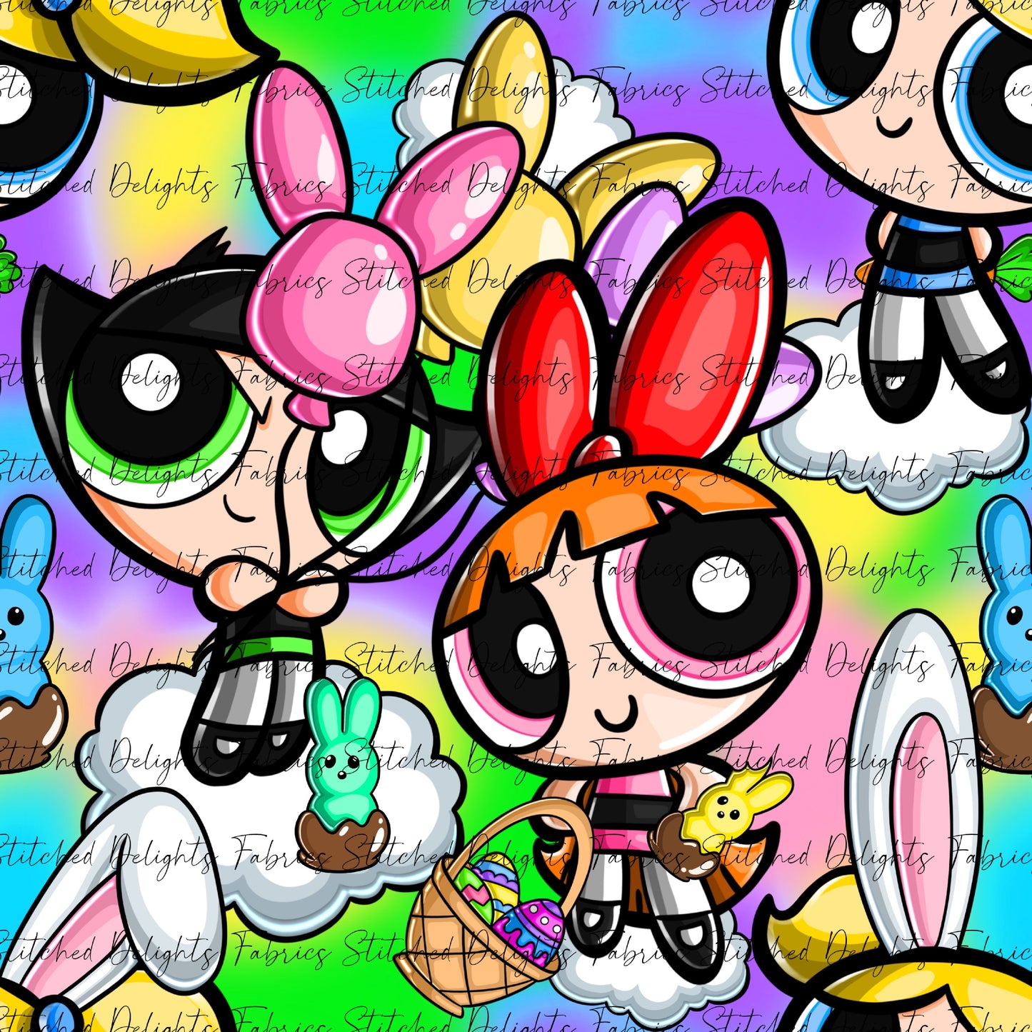 Puff Girls Easter Rainbow