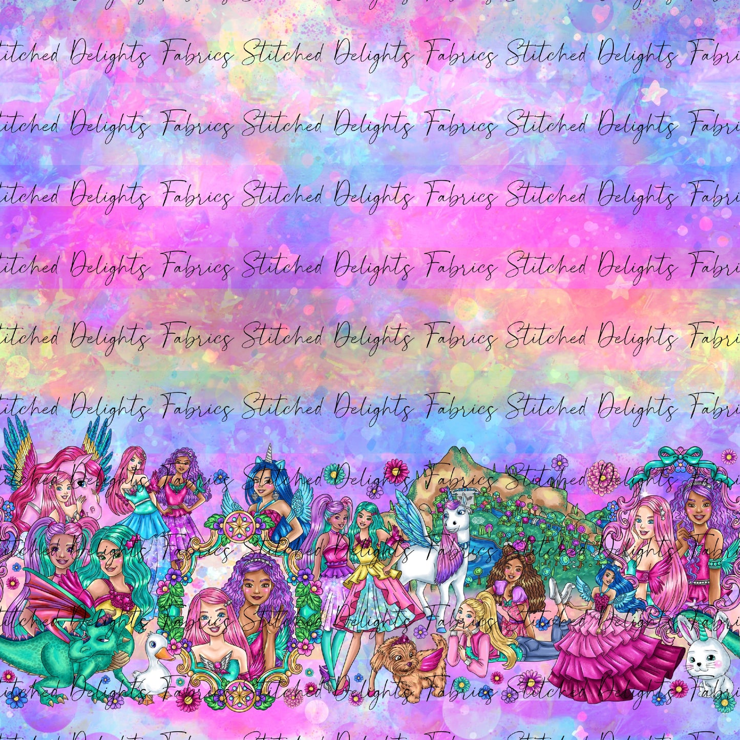 Barbie's Magical Touch Border Rainbow Dreams