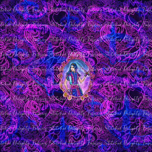 Descendants Neon Evie Portrait Panel