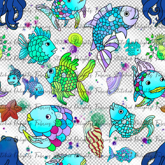 Rainbow Fish Clear Vinyl