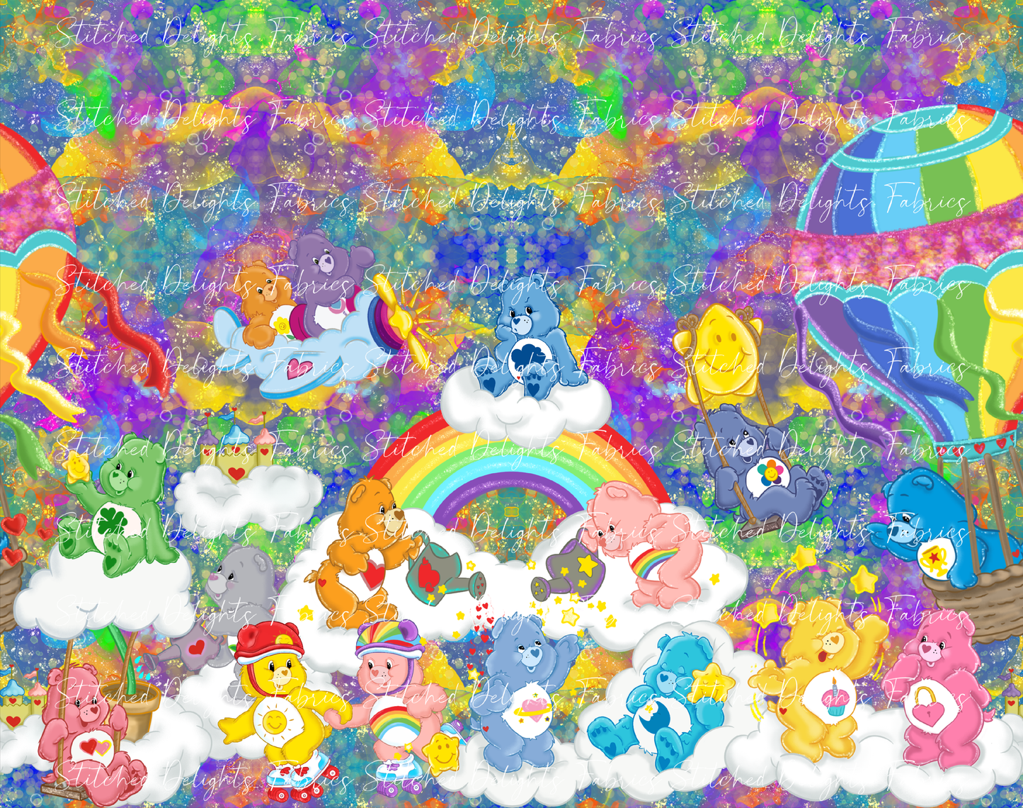 Caring Bears Rainbow Single Border