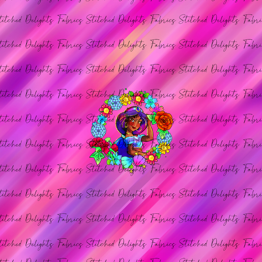 Princesses & Castles Jasmine Floral Wreath Pink