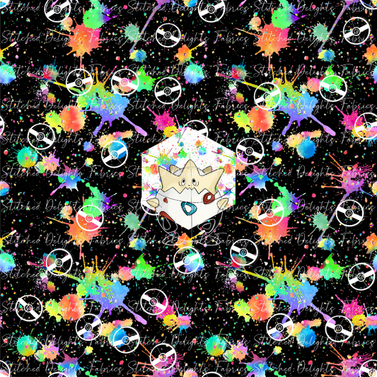 Black Rainbow Splat Togepi Panel