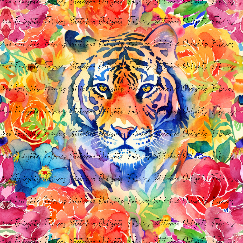 Floral Animals Tiger