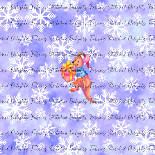 Pooh's Winter Wonderland Roo Purple Panel