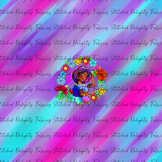 Princesses & Castles Jasmine Floral Wreath Pink Purple