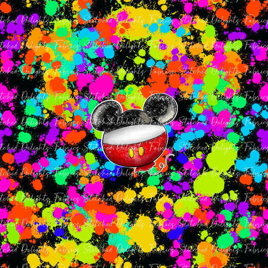 Air Heads Black Splatter Cheshire Mouse Panel