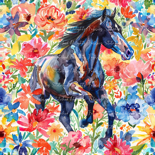 Floral Animals Horse 6