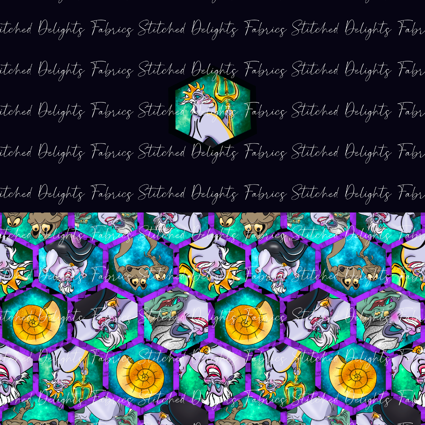Hexy Sea White Purple Trident Undie Panels