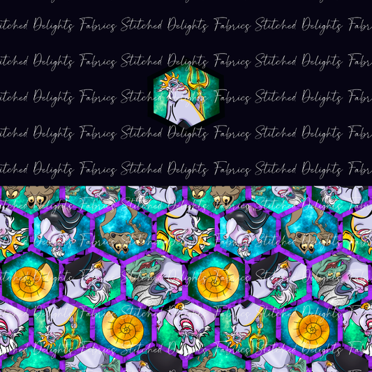 Hexy Sea White Purple Trident Undie Panels