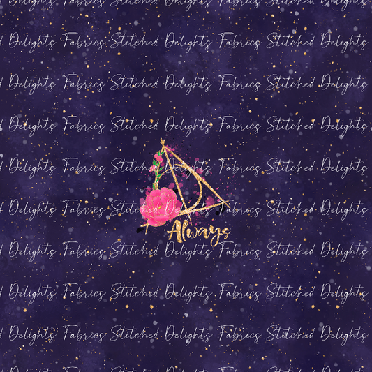 Deathly Hallows Gold Navy Sky Panel