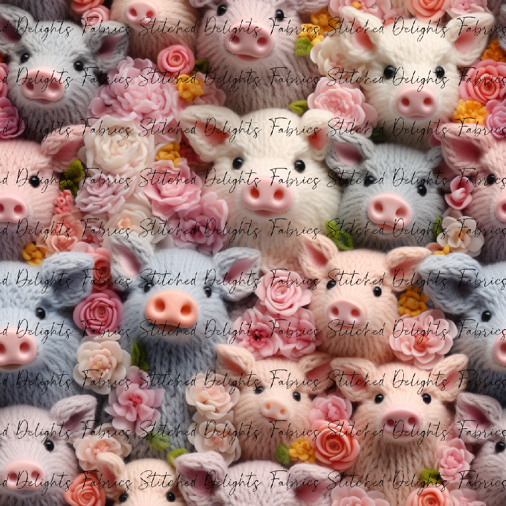 Pigs Embroidery