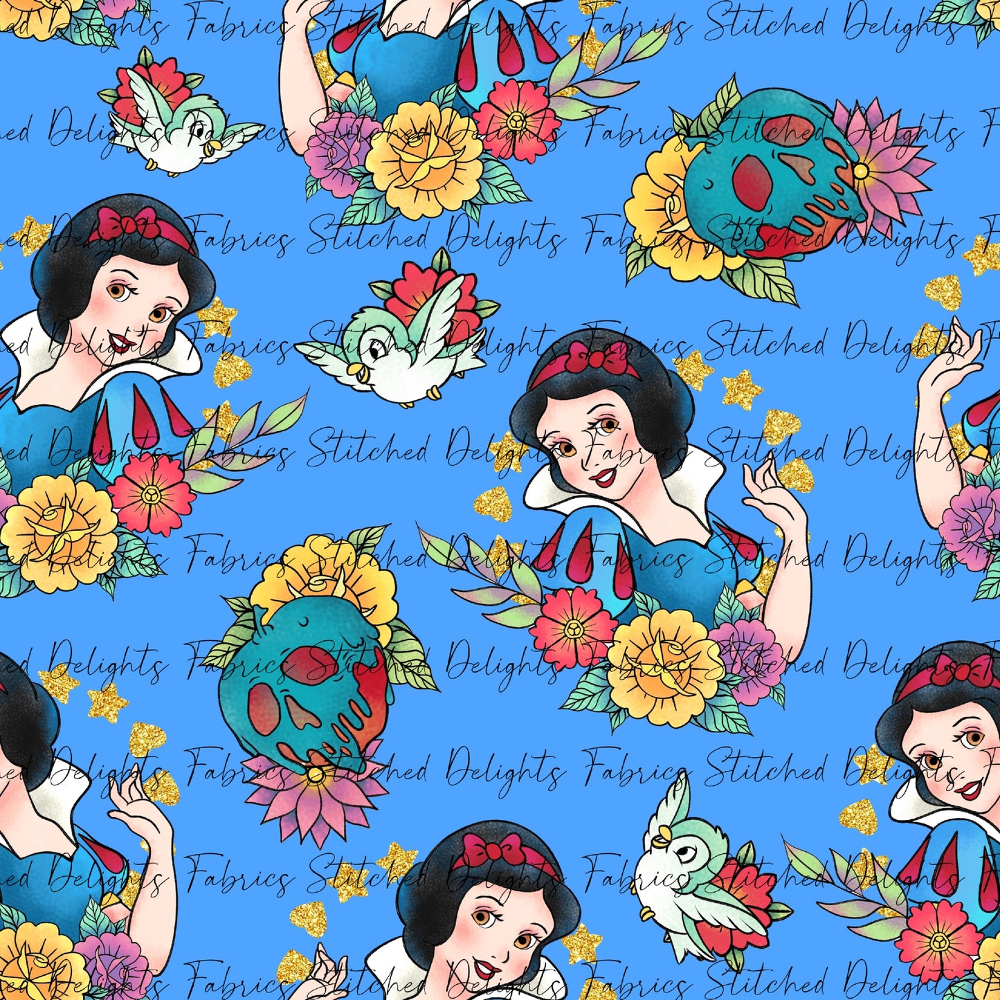 Pop Of Colour Snow White Blue