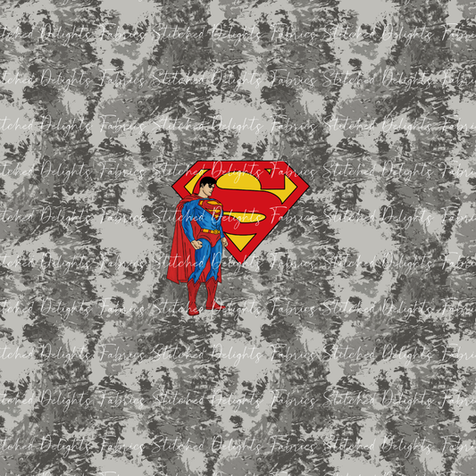 Superman Grey Splats Panel