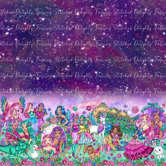 Barbie's Magical Touch Border Stacked Galactic Sky