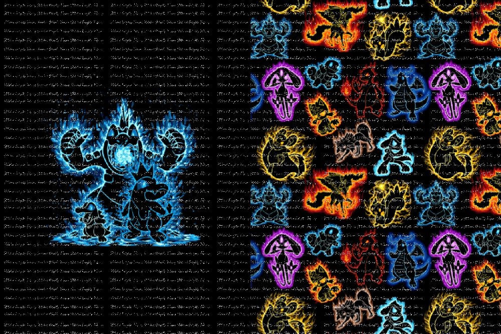 Poke Silhouettes Totodile Evolutions Blanket Panels