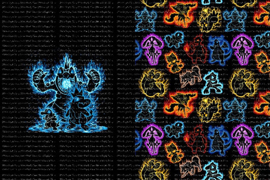 Poke Silhouettes Totodile Evolutions Blanket Panels