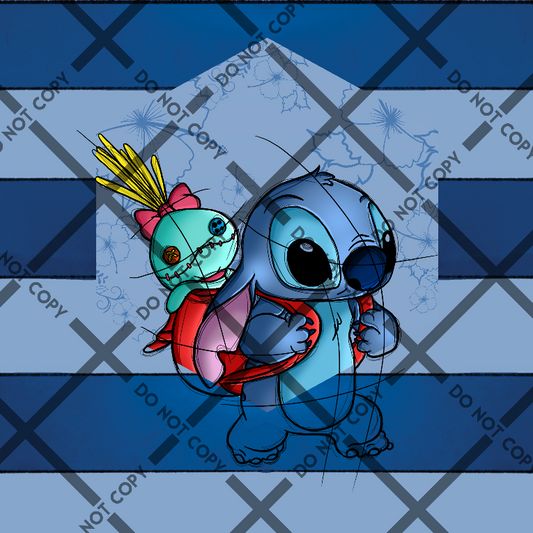 Blue Alien Stripes Ready To Go Panel
