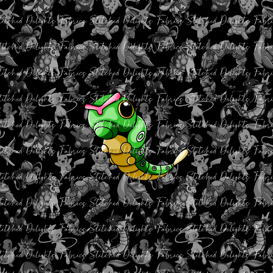 Playing Poke Black Caterpie Panel