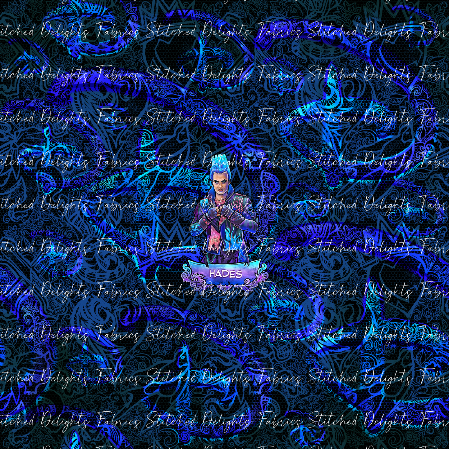 Descendants Neon Blue Hades Panel