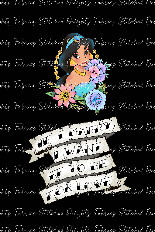 Princess Tattoos Jasmine Blanket Panels