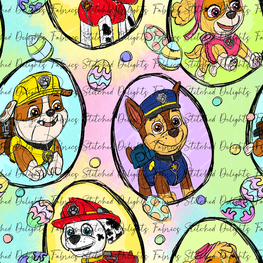 Easter Puppies Frames Sketched