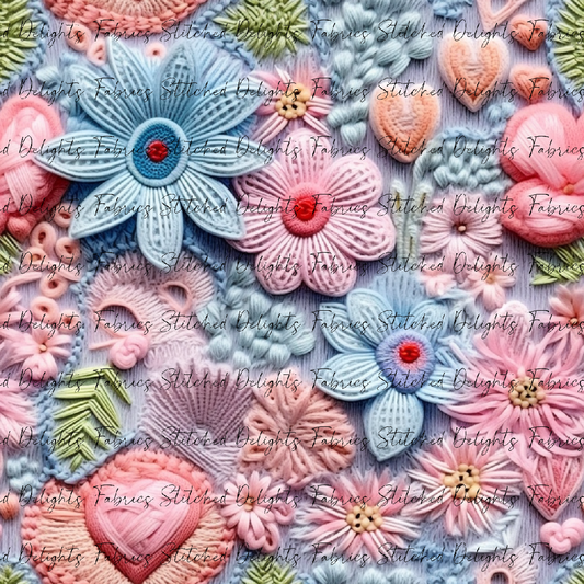 Pastel Flowers Embroidery