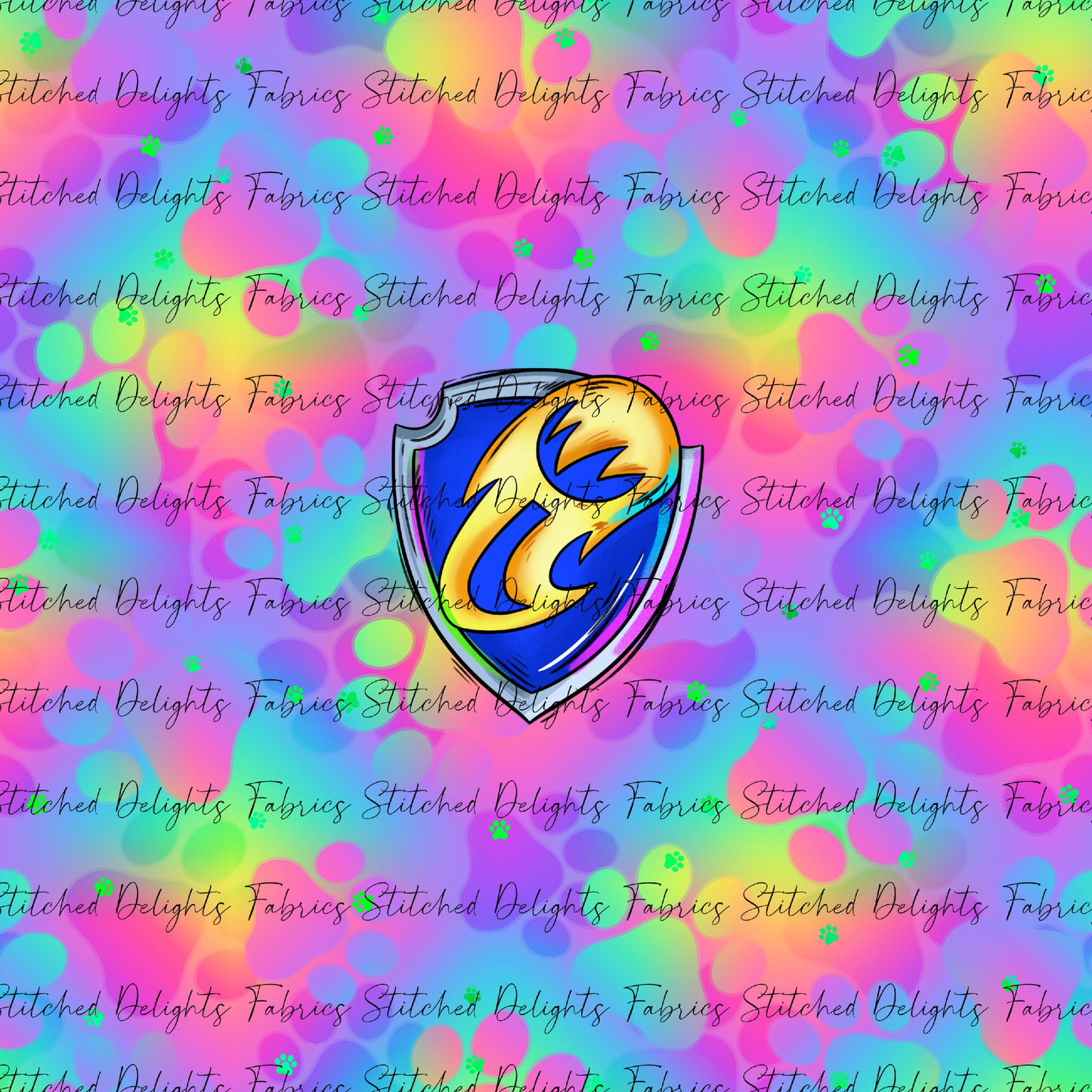 Mighty Pups Rainbow Police Badge Panel