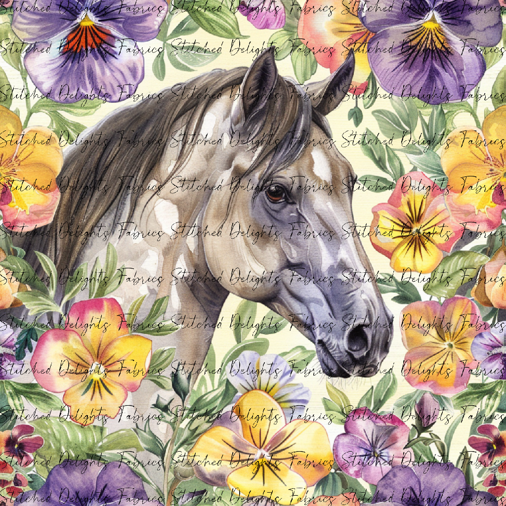 Floral Animals Horse 8