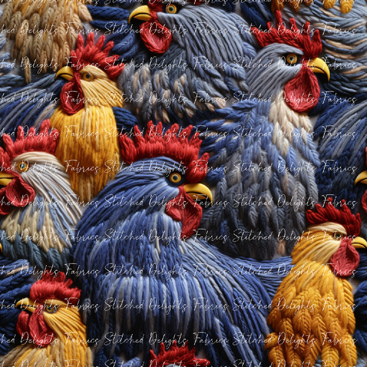 Masculine Chicken Embroidery