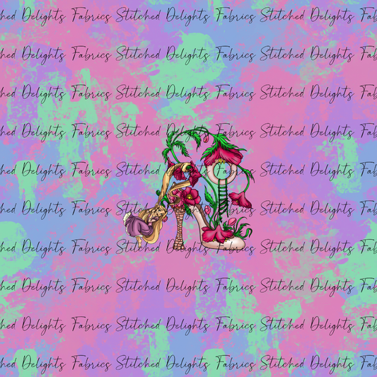 Princess Heels Light Paint Splats Rapunzel Panel