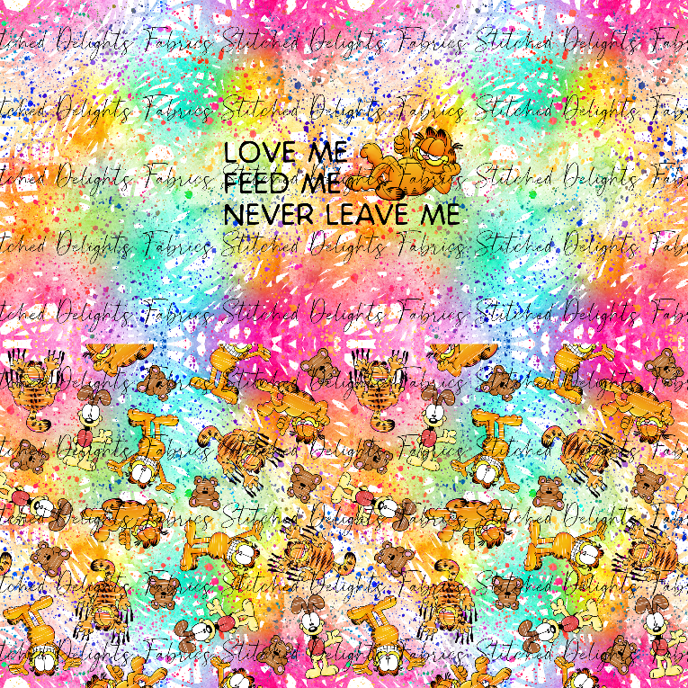 Ginger Cat Love Me Rainbow Scribble Undie Panel