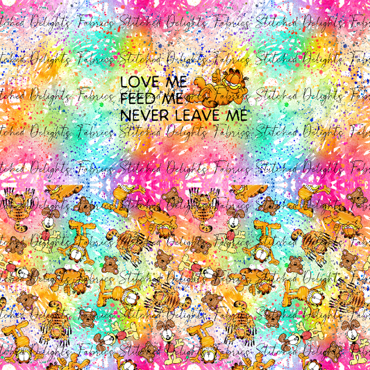 Ginger Cat Love Me Rainbow Scribble Undie Panel
