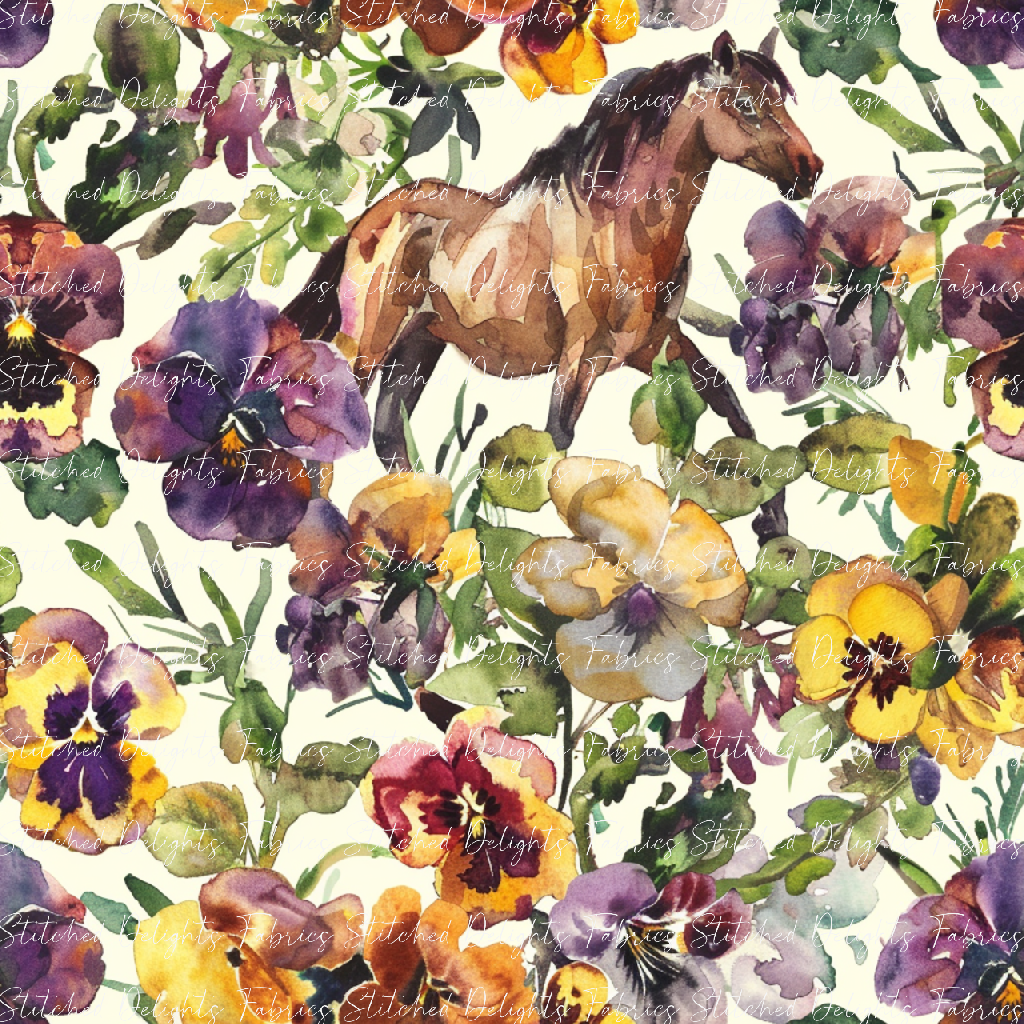 Floral Animals Horse 9