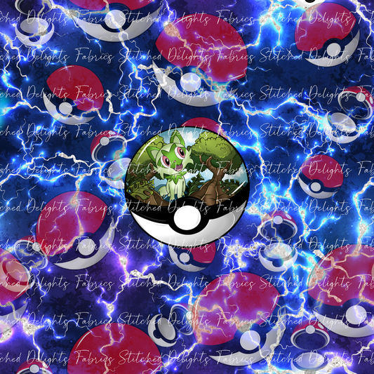 Poke Balls Habitats Sprigatito Lightning Panel