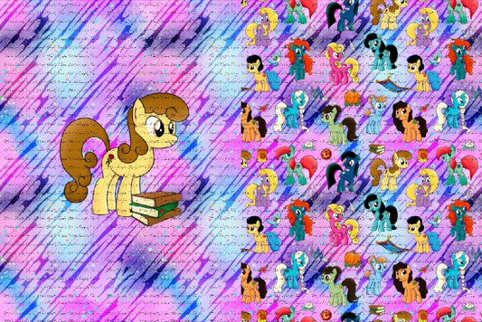 Princess Ponies Reading Pony Blanket Panels