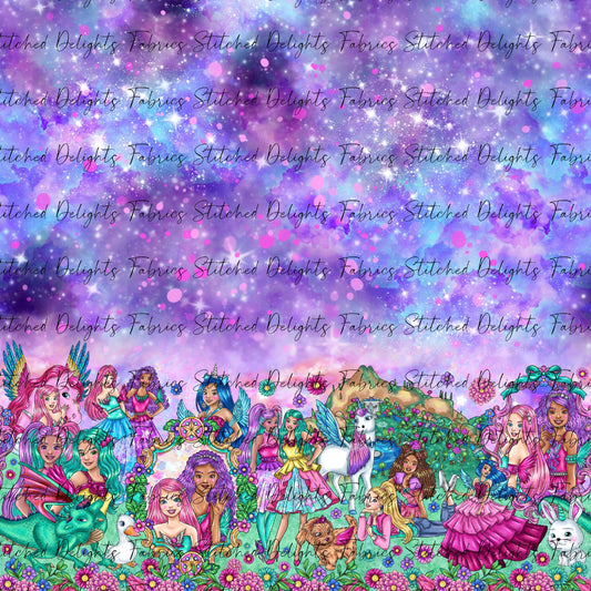 Barbie's Magical Touch Border Stacked Mystic Sky