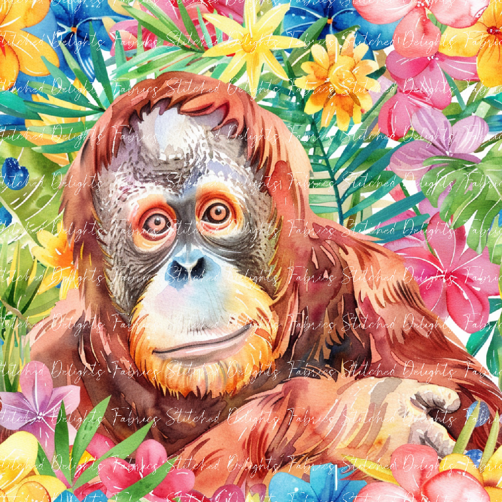 Floral Animals Orangutan 3