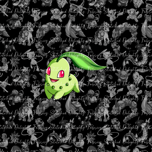 Playing Poke Black Chikorita Panel